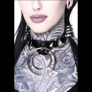 RARE KILLSTAR DEVIL DOLL FASHION CHOKER NECKLACE BLACK GOTHIC PUNK COSPLAY RP